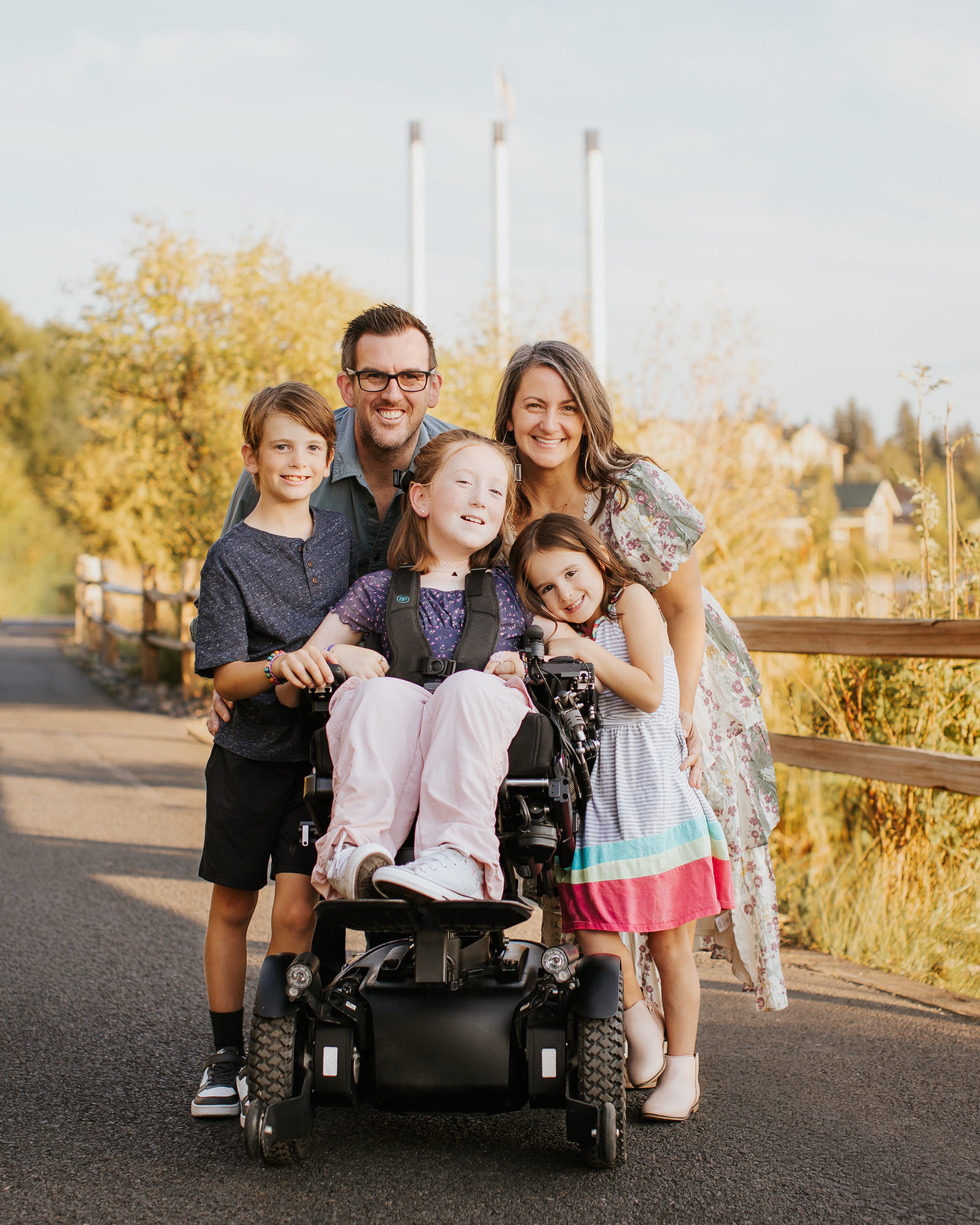 The Beare family — Mark, Jessica, Bella, David, and Amelia